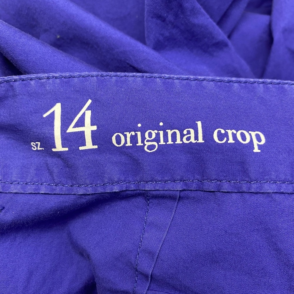 Ann Taylor LOFT Women's Original Crop Blue Capris Size 14 Pedal Pusher NWT - Picture 9 of 14